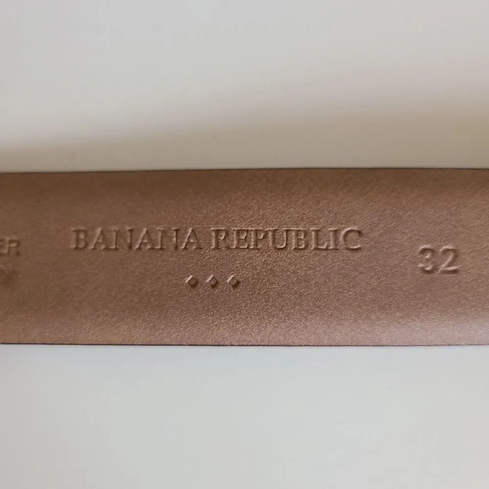 banana republic genuine leather brown ombre belt size 32